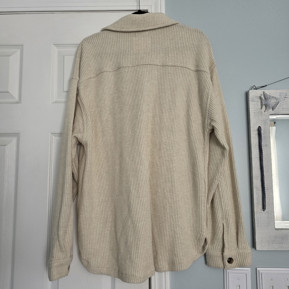 Thread & Supply Ribbed Button Down Cardigan L - image 5